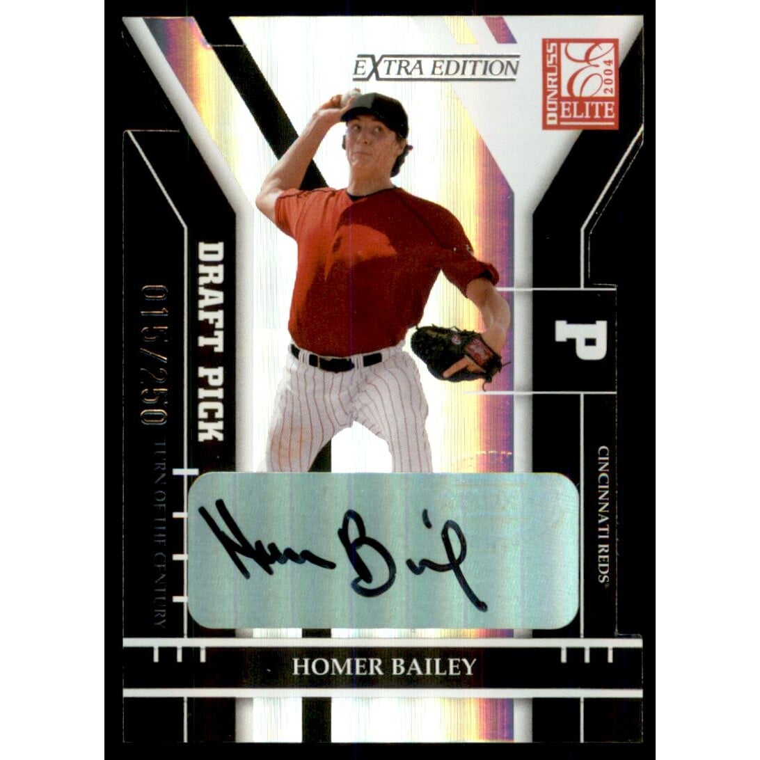 2004 Donruss Elite Extra Edition Signature Turn of the Century #287 Homer Bailey DP/250. rookie card picture