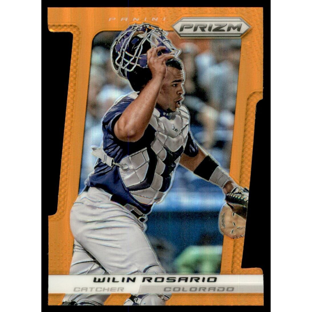 2013 Panini Prizm Prizms Orange Die-Cut #136 Wilin Rosario. rookie card picture