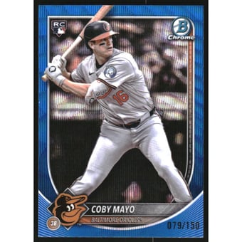 2025 Bowman Chrome Blue Wave Refractors #83 Coby Mayo