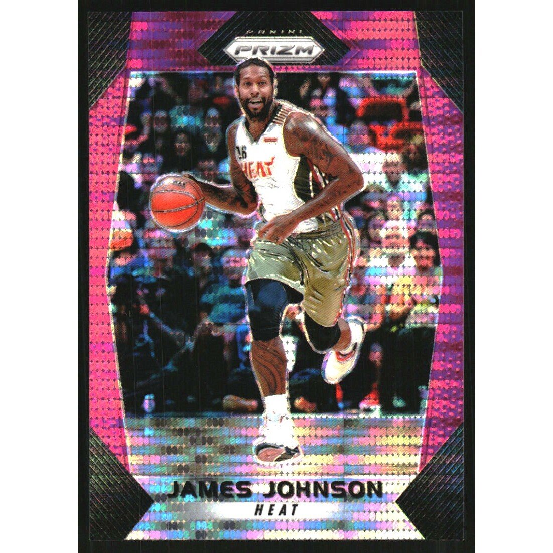 2017-18 Panini Prizm Prizms Pink Pulsar #59 James Johnson. rookie card picture
