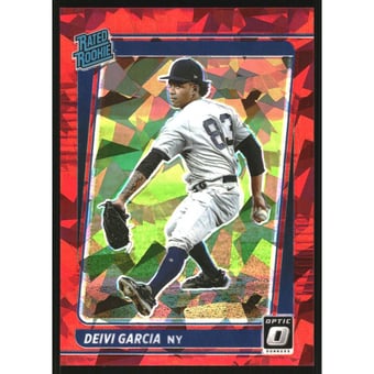 2021 Donruss Optic Red Cracked Ice #54 Deivi Garcia RR