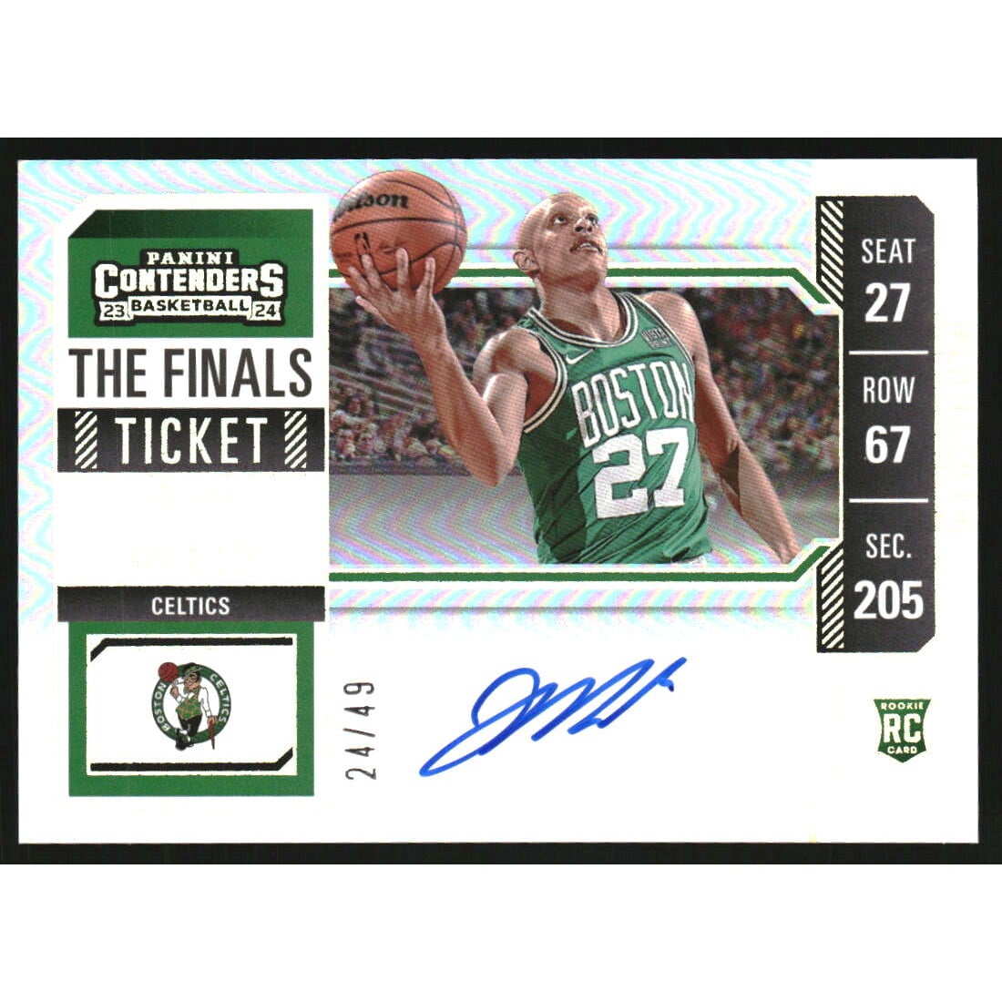 2023-24 Panini Contenders Variations The Finals Ticket #141 Jordan Walsh. rookie card picture