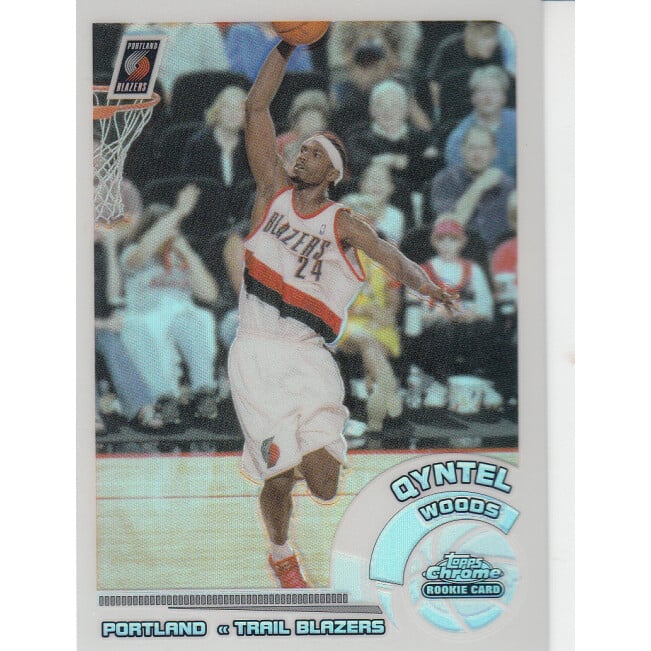 2002-03 Topps Chrome Refractors White Border #140 Qyntel Woods. rookie card picture