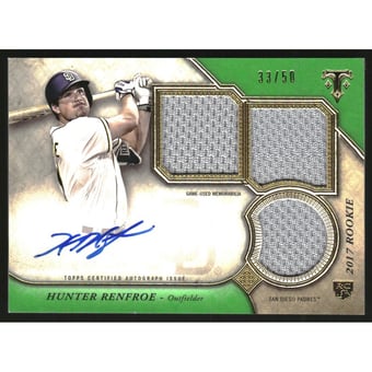 2017 Topps Triple Threads Emerald #RPAHR Hunter Renfroe JSY AU