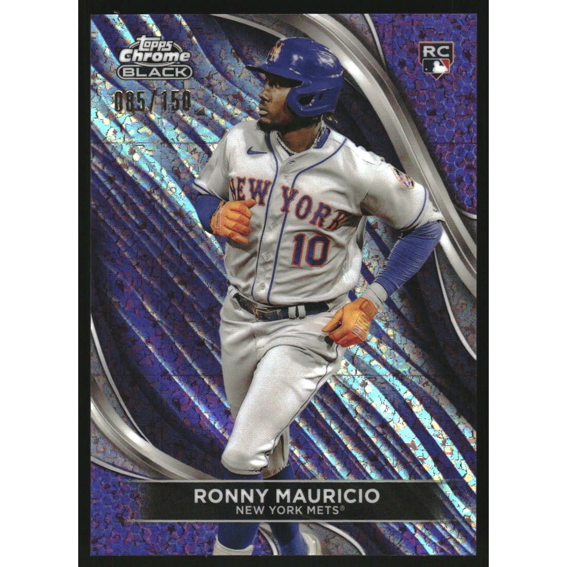 2024 Topps Chrome Black Purple Mini-Diamond Refractors #42 Ronny Mauricio. rookie card picture
