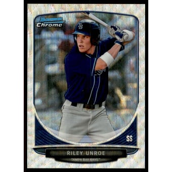 2013 Bowman Chrome Draft Draft Picks Silver Wave Refractors #BDPP35 Riley Unroe