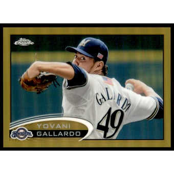 2012 Topps Chrome Gold Refractors #142 Yovani Gallardo