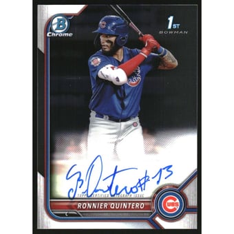 2022 Bowman Chrome Prospect Autographs #CPARQT Ronnier Quintero