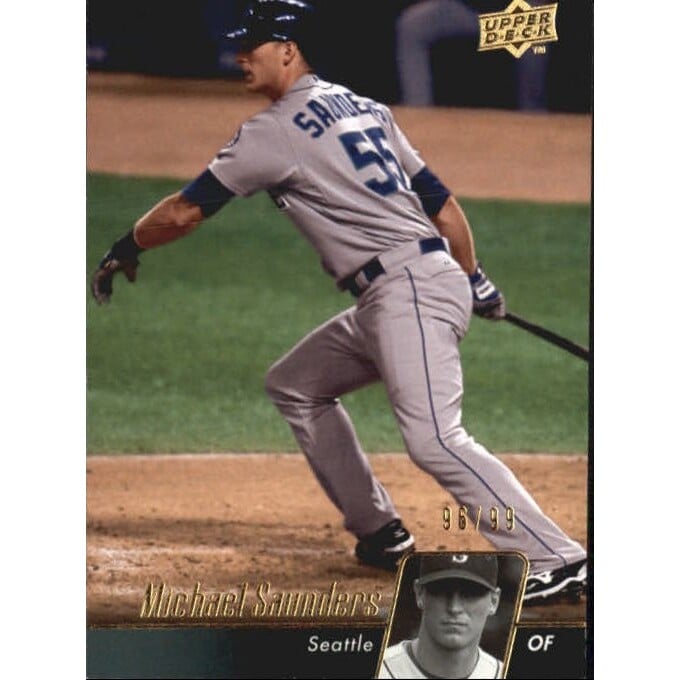 2010 Upper Deck Gold #448 Michael Saunders. rookie card picture