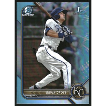 2022 Bowman Chrome Draft Sky Blue Refractors #BDC6 Gavin Cross