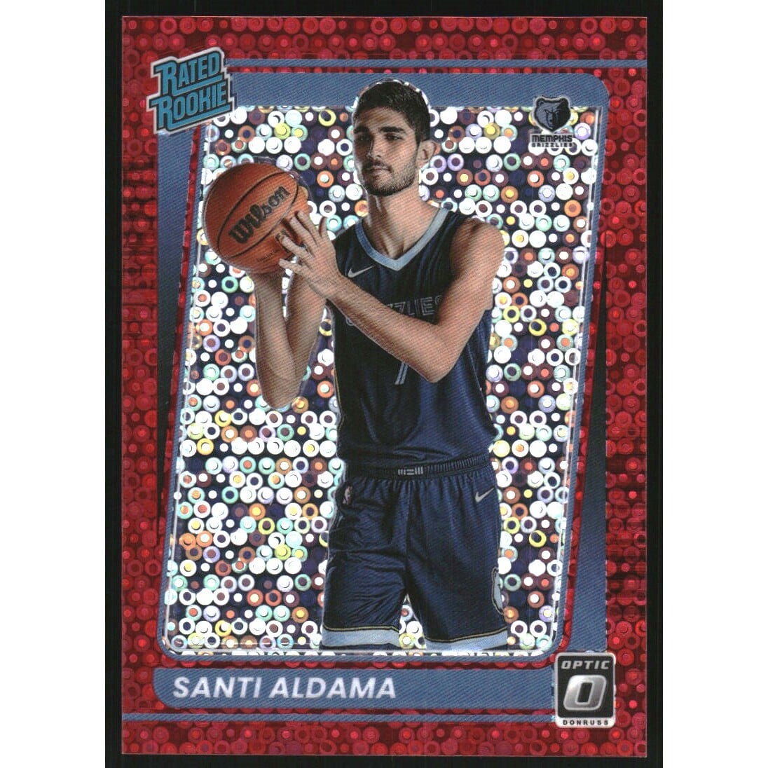 2021-22 Donruss Optic Fast Break Red #176 Santi Aldama. rookie card picture