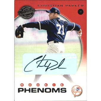 2001 Donruss Class of 2001 Rookie Autographs #203 Christian Parker PH/100*