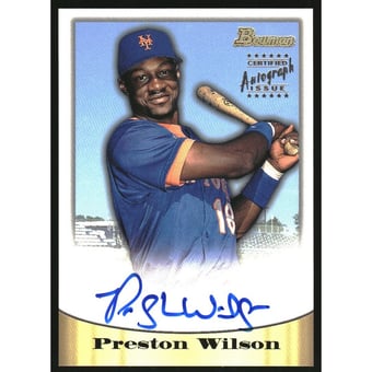 1998 Bowman Certified Silver Autographs #45 Preston Wilson