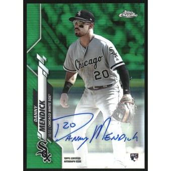 2020 Topps Chrome Rookie Autographs Green Refractors #RADME Danny Mendick