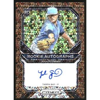 2021 Panini Prizm Rookie Autographs Prizms Bronze Donut Circles #26 Josh Fleming
