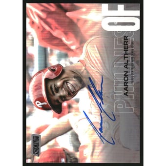 2018 Stadium Club Autographs Black Foil #SCAAA Aaron Altherr