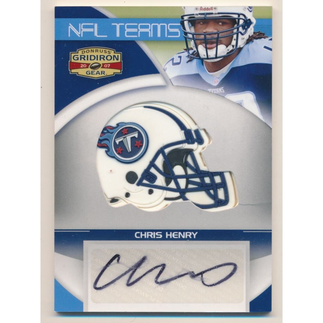 2007 Donruss Gridiron Gear NFL Teams Rookie Signatures #25 Chris Henry RB EXCH. rookie card picture
