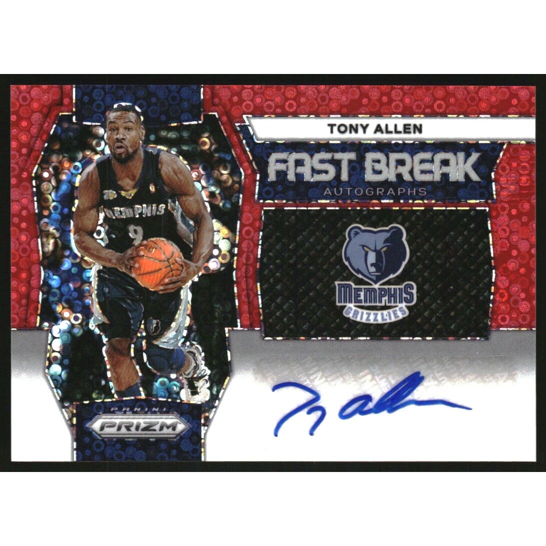 2023-24 Panini Prizm Fast Break Autographs Red #59 Tony Allen/99. rookie card picture