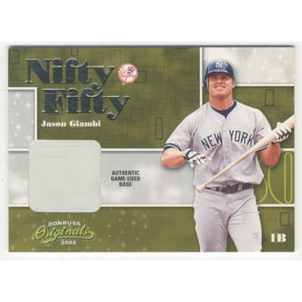 2002 Donruss Originals Nifty Fifty Jerseys #37 Jason Giambi Base