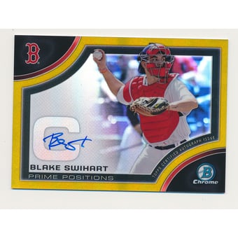 2015 Bowman Chrome Prime Position Autographs Gold Refractors #PPABS Blake Swihart