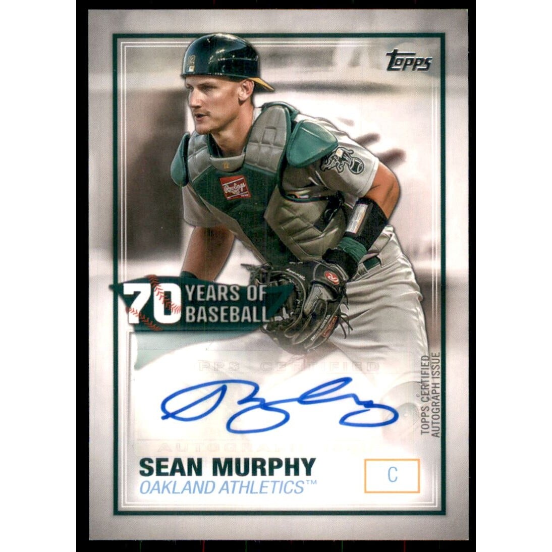 2021 Topps 70 Years of Baseball Autographs #70YASM Sean Murphy. rookie card picture