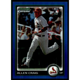 2010 Bowman Chrome Blue Refractors #215B Allen Craig