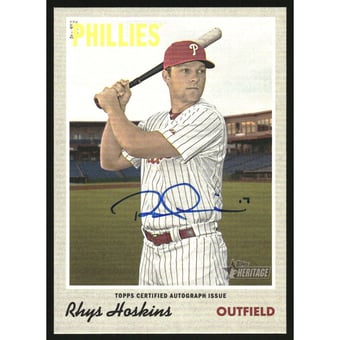 2019 Topps Heritage Real One Autographs #ROARH Rhys Hoskins HN