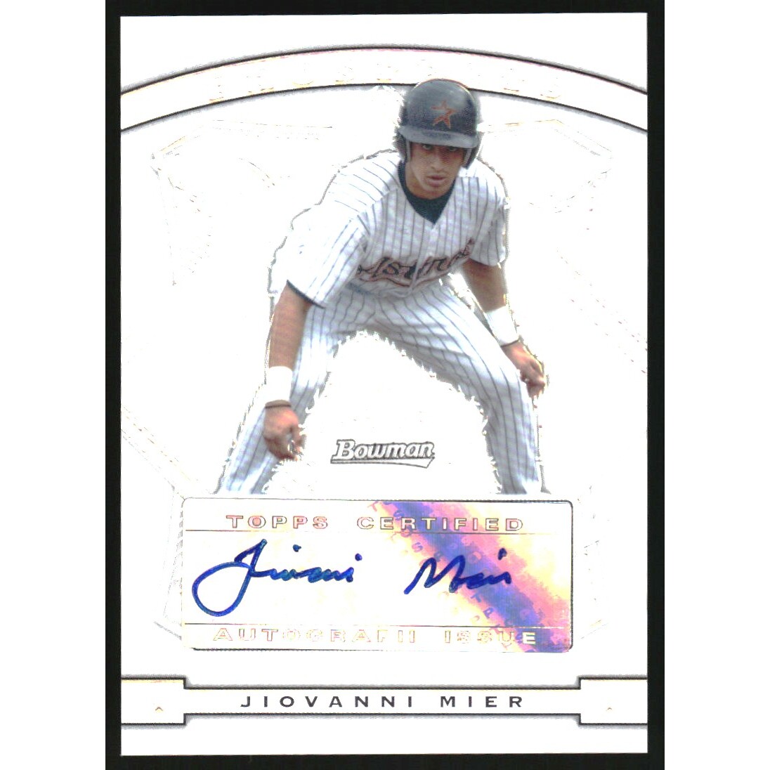 2009 Bowman Sterling Prospects Refractors #JMM Jiovanni Mier AU. rookie card picture