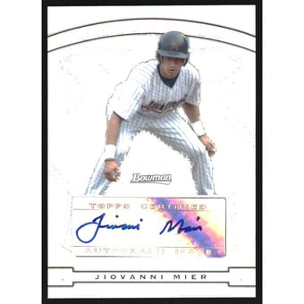 2009 Bowman Sterling Prospects Refractors #JMM Jiovanni Mier AU