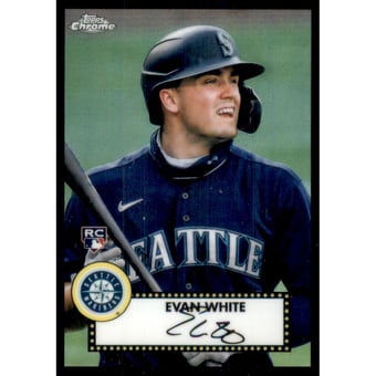 2021 Topps '52 Topps Redux Chrome Black Refractors #TC5217 Evan White