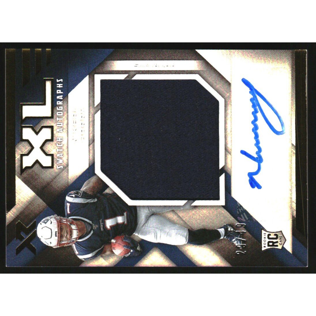 2019 Panini XR Rookie XL Swatch Autographs #5 N'Keal Harry/49. rookie card picture