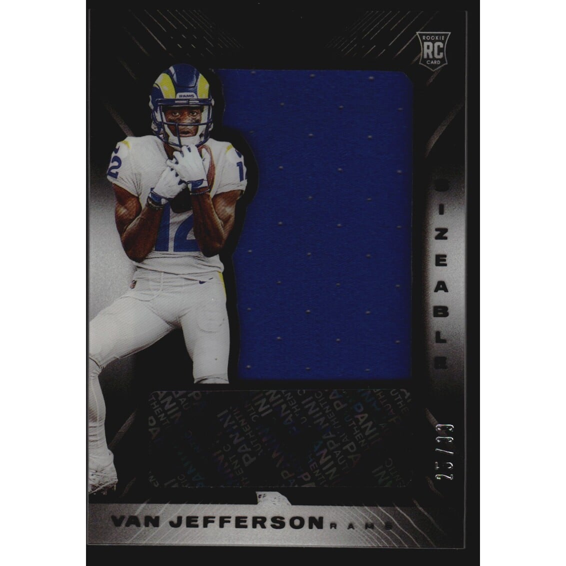 2020 Panini Black Sizeable Rookie Signatures Jerseys #28 Van Jefferson/99. rookie card picture