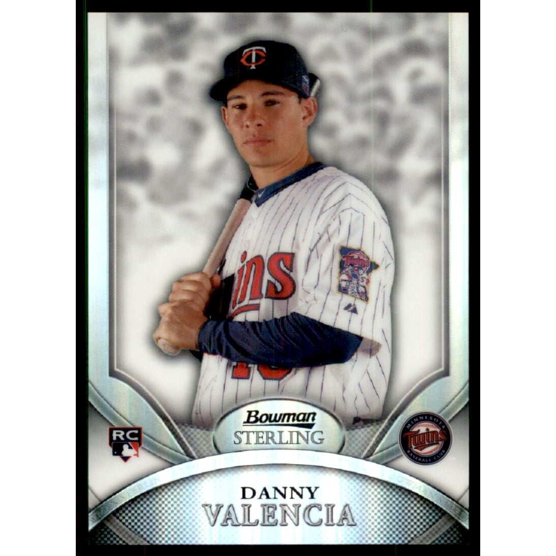 2010 Bowman Sterling Refractors #34 Danny Valencia. rookie card picture
