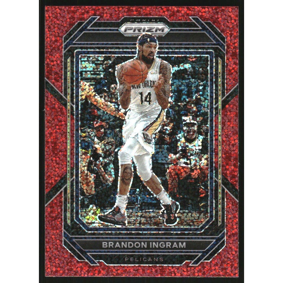 2022-23 Panini Prizm Prizm Red Sparkle #208 Brandon Ingram. rookie card picture