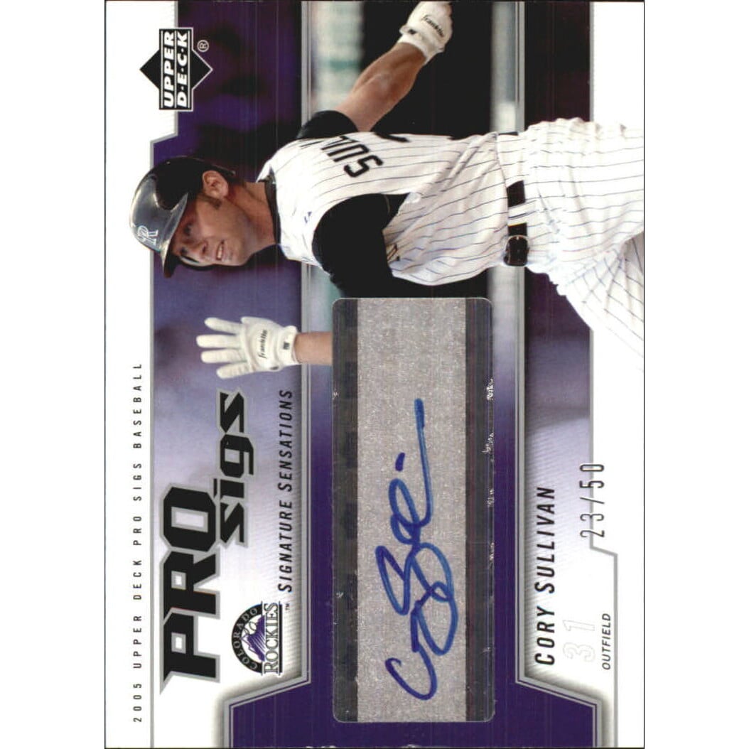 2005 Upper Deck Pro Sigs Signature Sensations Silver #CS Cory Sullivan. rookie card picture