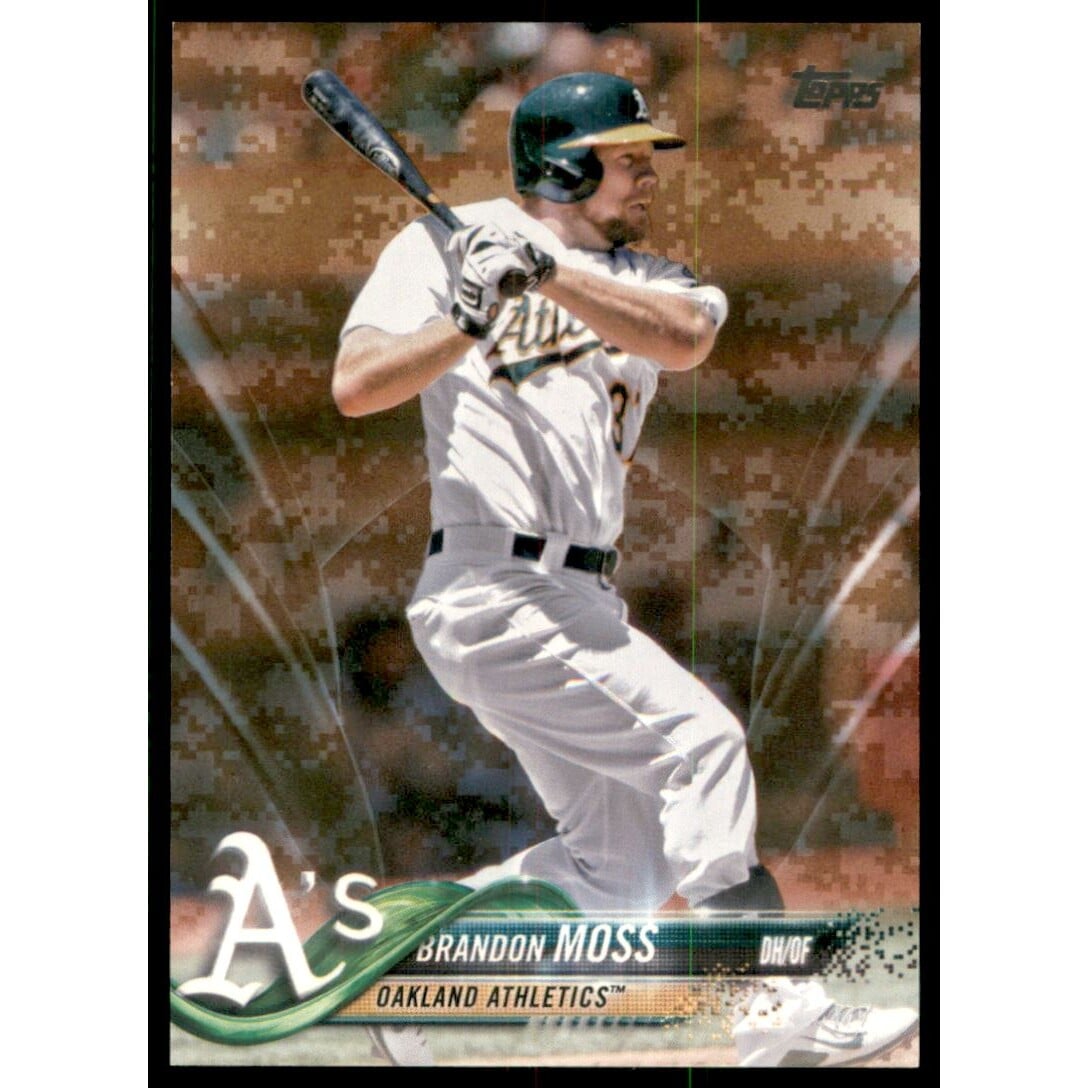 2018 Topps Memorial Day Camo #677 Brandon Moss. rookie card picture