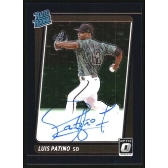 2021 Donruss Optic Rated Rookies Signatures Navy Blue Stars #15 Luis Patino