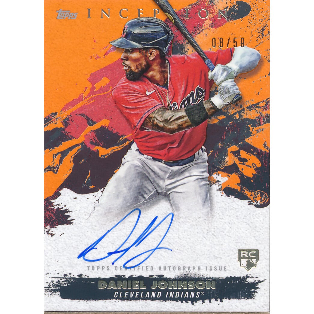 2021 Topps Inception Rookie and Emerging Stars Autographs Orange #RESADJ Daniel Johnson. rookie card picture