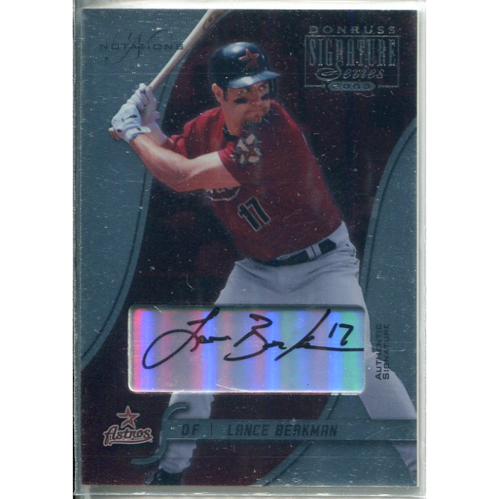 2003 Donruss Signature Autographs Notations #38A Lance Berkman #17/15. rookie card picture