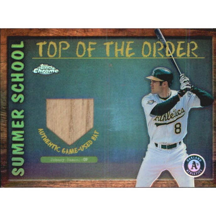 2002 Topps Chrome Summer School Top of the Order Relics #TOCJD Johnny Damon Bat B. rookie card picture