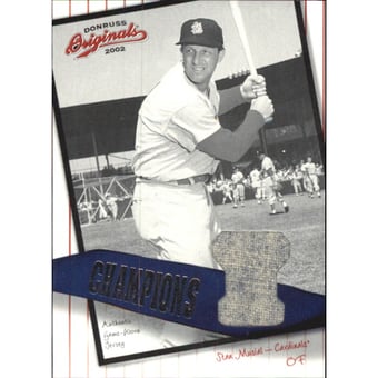 2002 Donruss Originals Champions Materials #21 Stan Musial/50