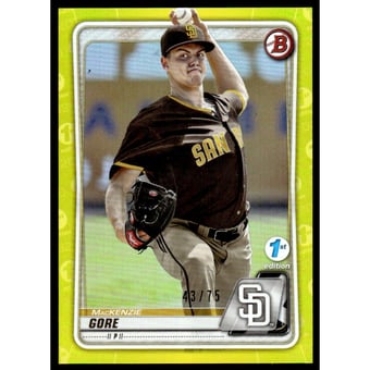 2020 Bowman 1st Edition Yellow Foil #BFE74 MacKenzie Gore