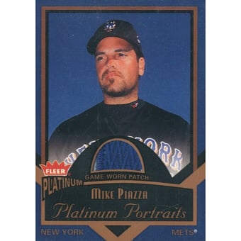 2003 Fleer Platinum Portraits Game Patch #MP Mike Piazza