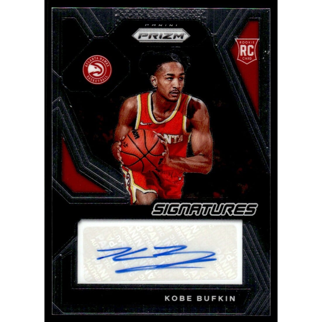 2023-24 Panini Prizm Rookie Signatures #12 Kobe Bufkin. rookie card picture
