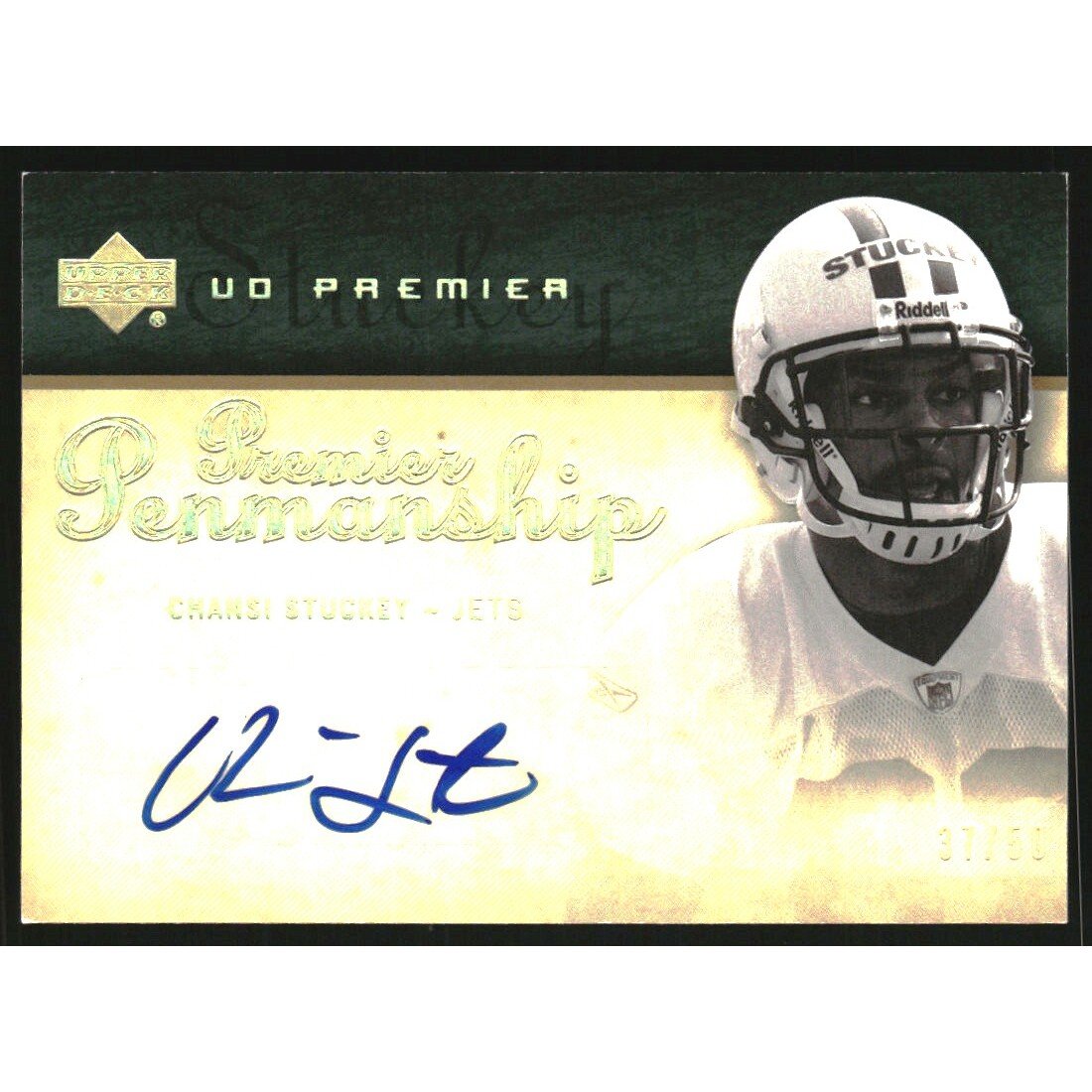 2007 Upper Deck Premier Penmanship Autographs Gold Holofoil #PPCS Chansi Stuckey/50. rookie card picture