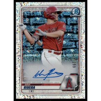 2020 Bowman Chrome Prospect Autographs Speckle Refractors #CPAERI Erik Rivera