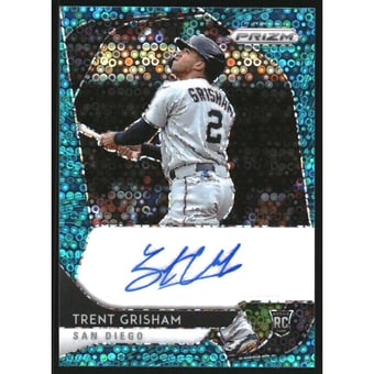 2020 Panini Prizm Rookie Autographs Prizms Teal Donut Circles #31 Trent Grisham/15