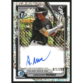 2024 Bowman Chrome Prospect Autographs Speckle Refractors #CPAANZ Abraham Nunez