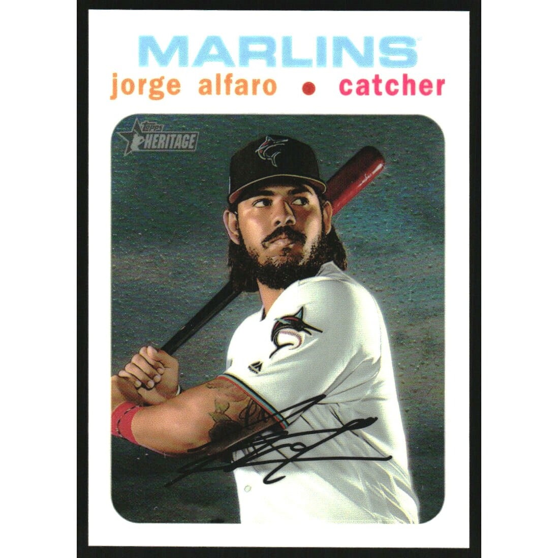 2020 Topps Heritage Chrome Spring Mega Box White Refractors #THC402 Jorge Alfaro. rookie card picture