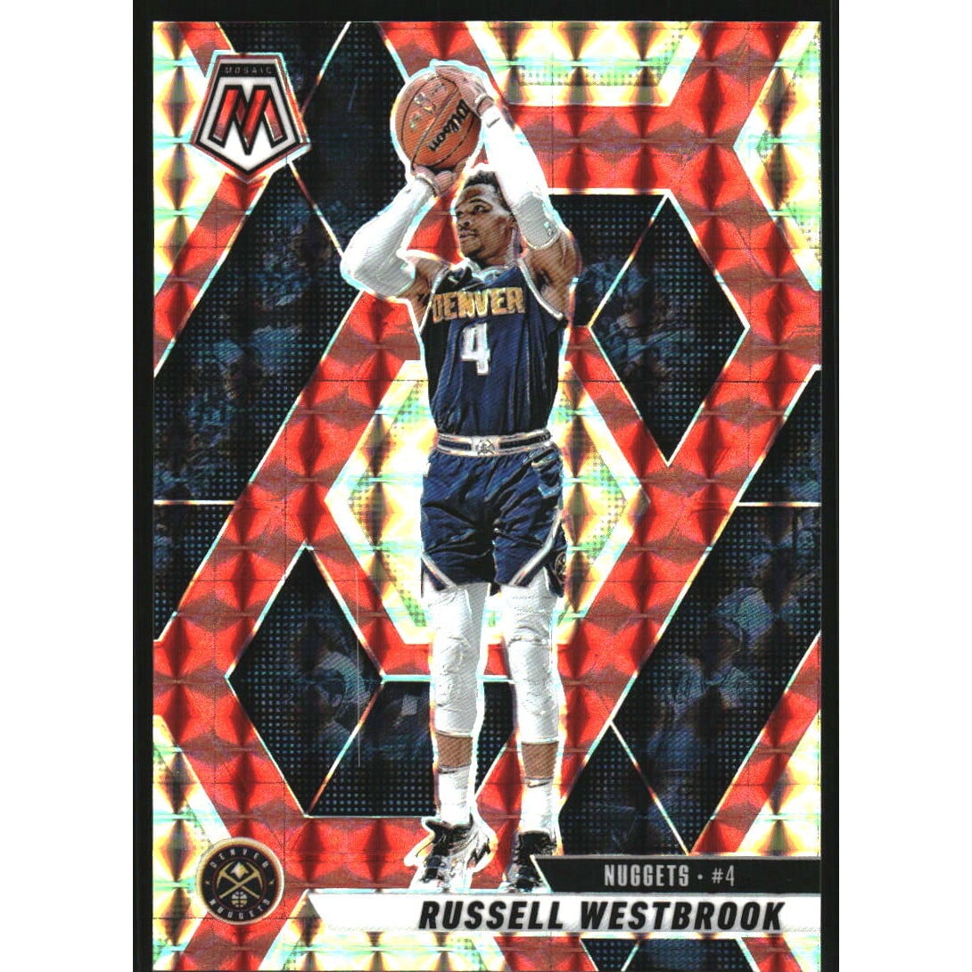 2024-25 Panini Mosaic Mosaic Choice Fusion Red and Yellow #167 Russell Westbrook. rookie card picture